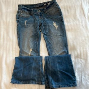 Size 26 Miss Me signature flair light wash jeans